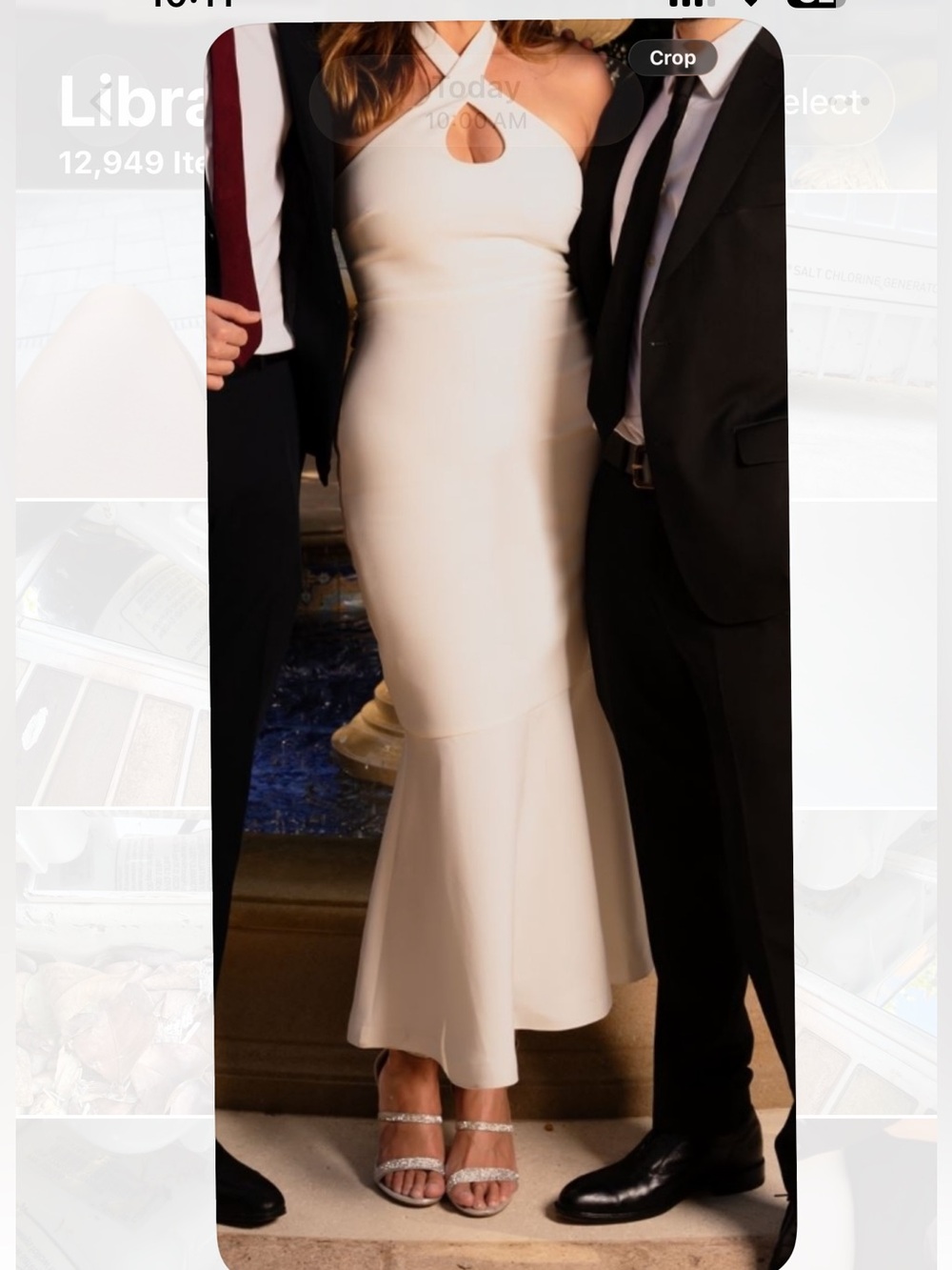 Likely White Halter Mermaid Evening Dress